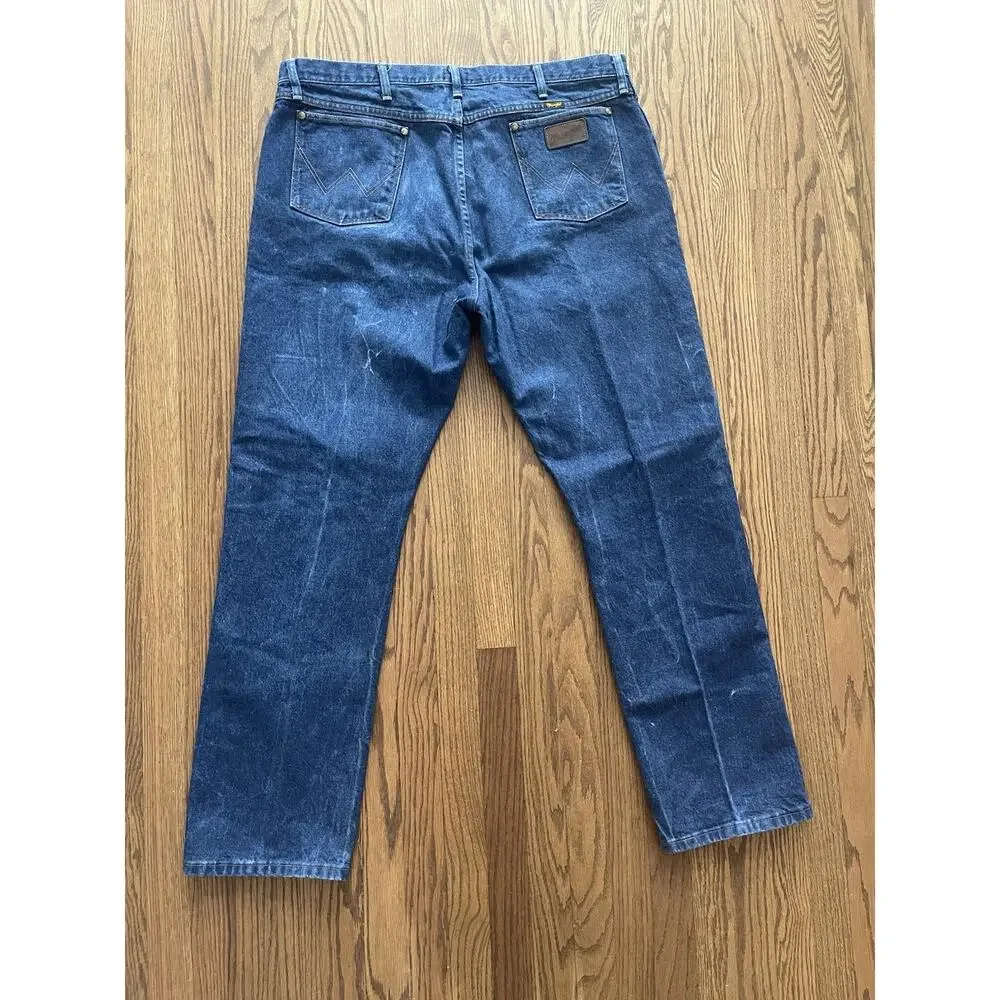 Wrangler 47MWZ Jeans Men's 42x34 Regular Fit Cowboy Cut Western Denim Dark Wash